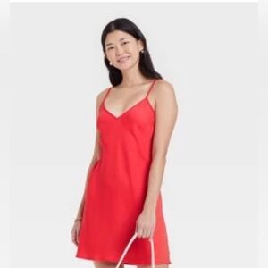 Women's Slip Dress - A New Day™ Red S new with tags
